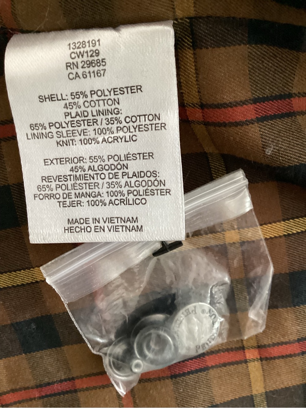 Pendleton Weather Proof Coat - Picture 4 of 5